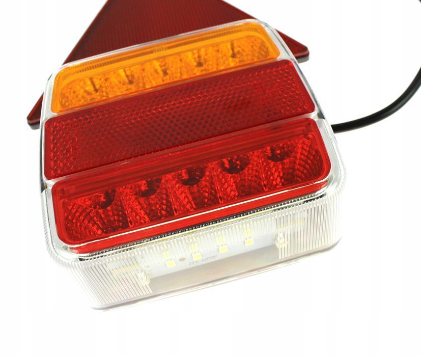 Lampy Tylne Led Diodowe Magnes Przyczepy Trójkąt