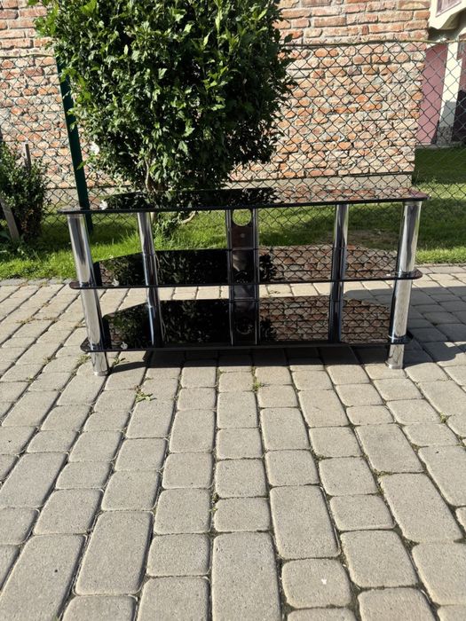 Стіл під телевізор тумба під TV скляна тумба