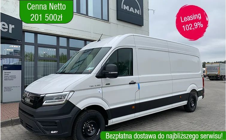 MAN TGE 3.180 4X4 SB  MAN Truck & Bus Polska oferuje pojazdy dostawcze Next Level dostępne o
