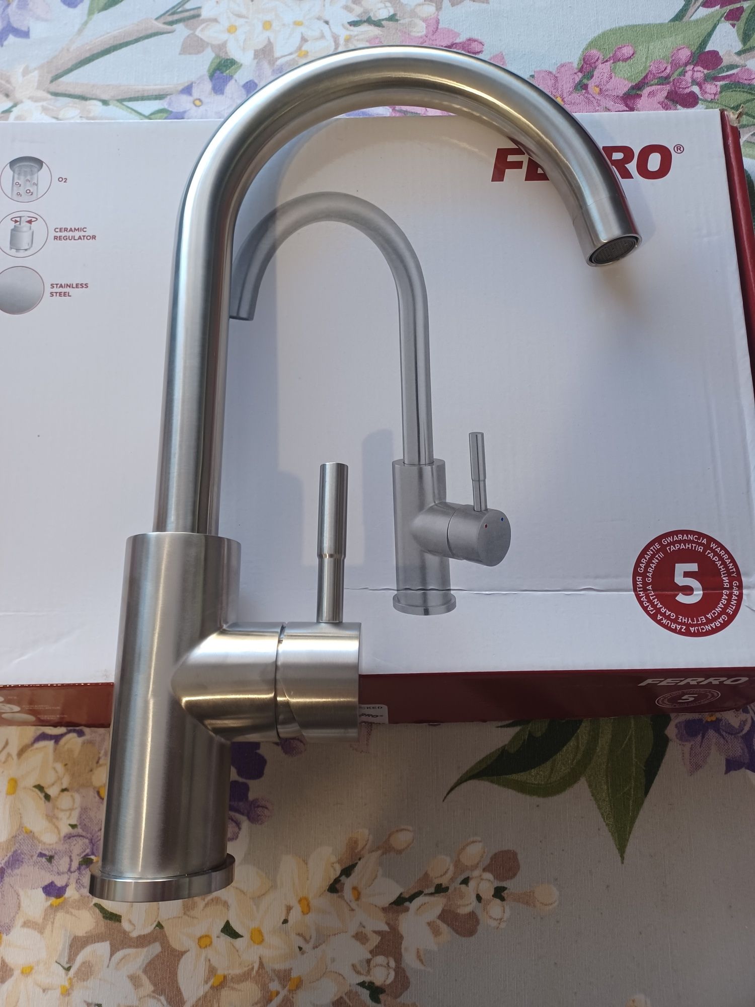 Nowa Ferro Camira BCR4 bateria kuchenna stojąca inox