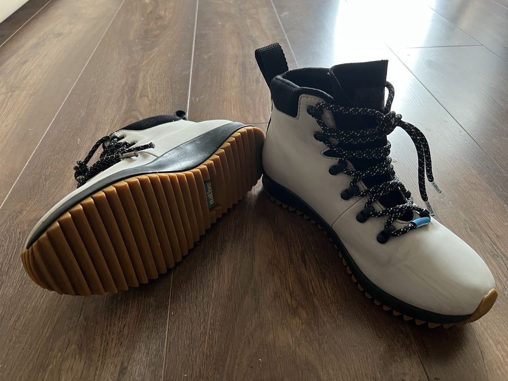Buty Native za kostkę Zimowe Trapery Używane 38 Grey Wegańskie Eko