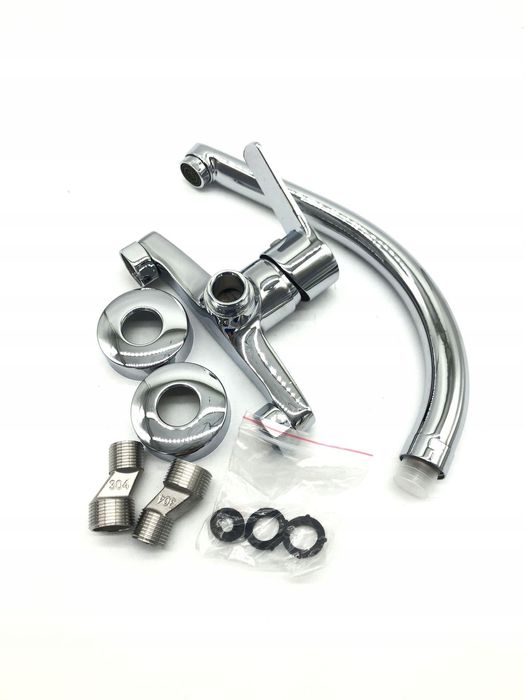 Bateria kuchenna ścienna Ibergrif 360° chrom oszczędność wody