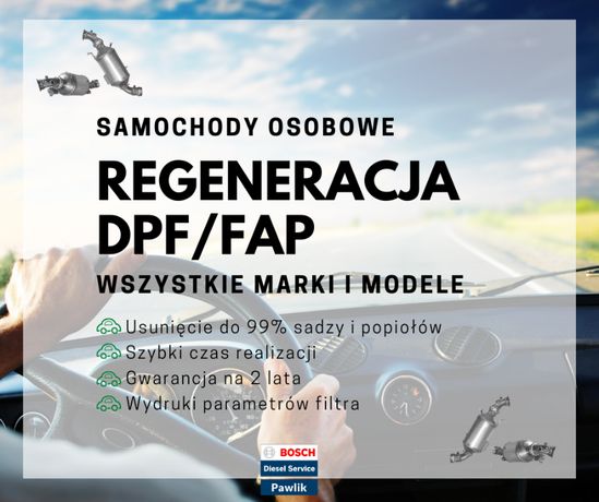 Regeneracja DPF FAP DACIA SANDERO 1.5 DCI / wszystkie marki