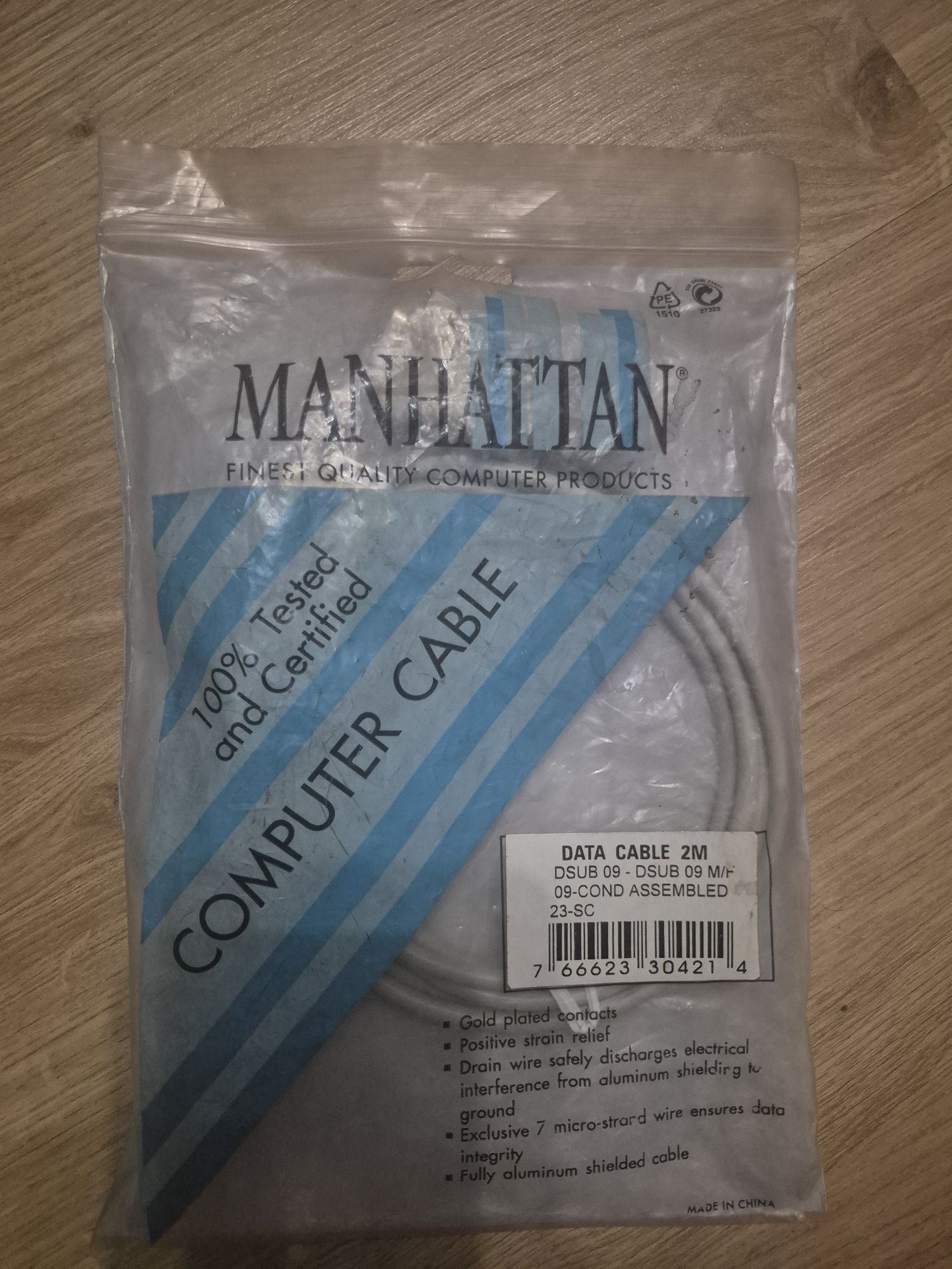 Kabel COM RS-232 DB9 DB9 F/M 2m nowy