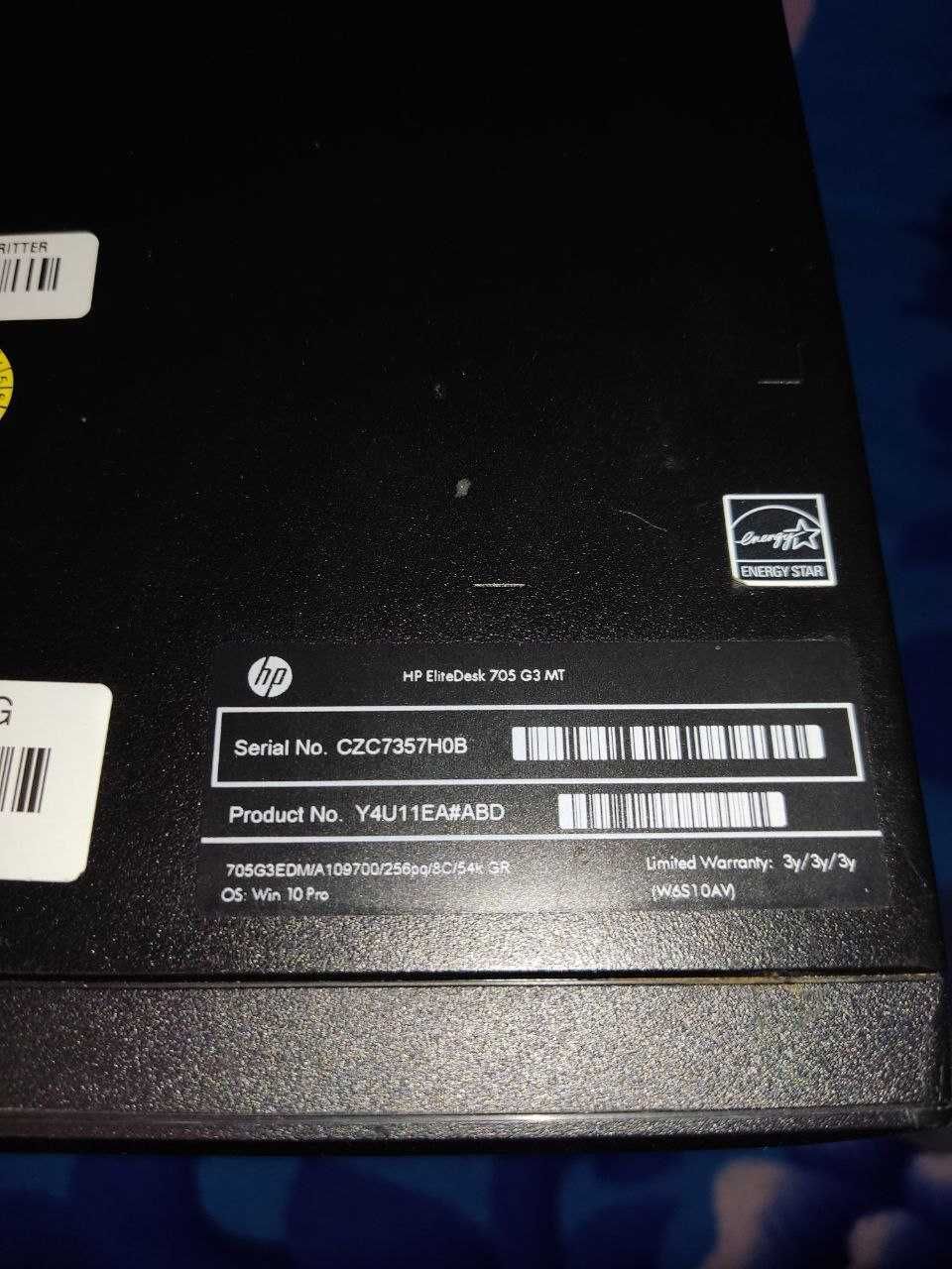 Системний блок HP 705 g3, AM4 A10 9700 PRO, DDR4 8GB, R7,HDD500