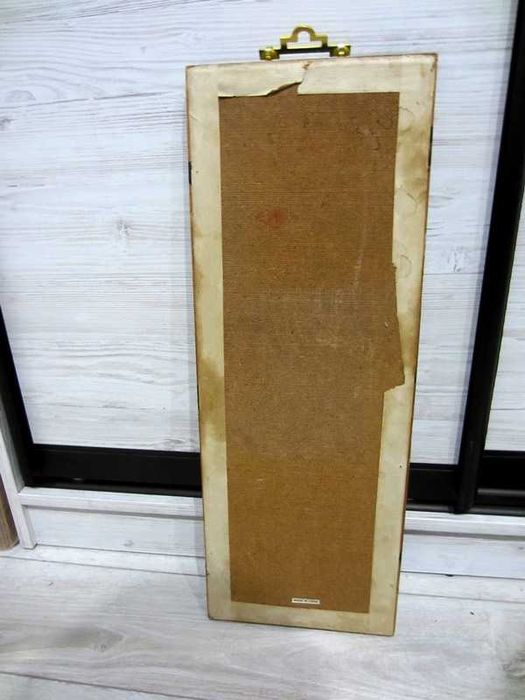 Винтажная рамка-витрина из настоящего павлиньего пера Перламутр