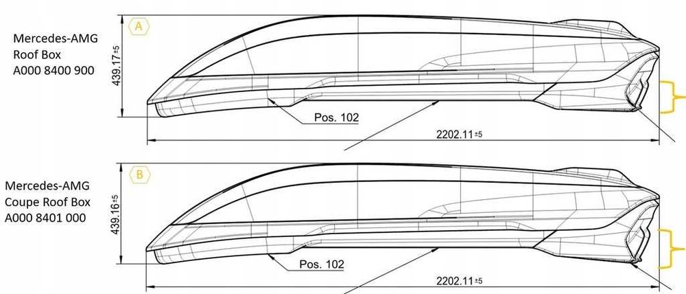 Mercedes AMG bagażnik box boks dachowy 410L
