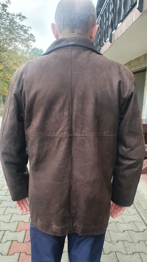 Skórzana kurtka  męska marynarka Adidas rozmiar L- XL