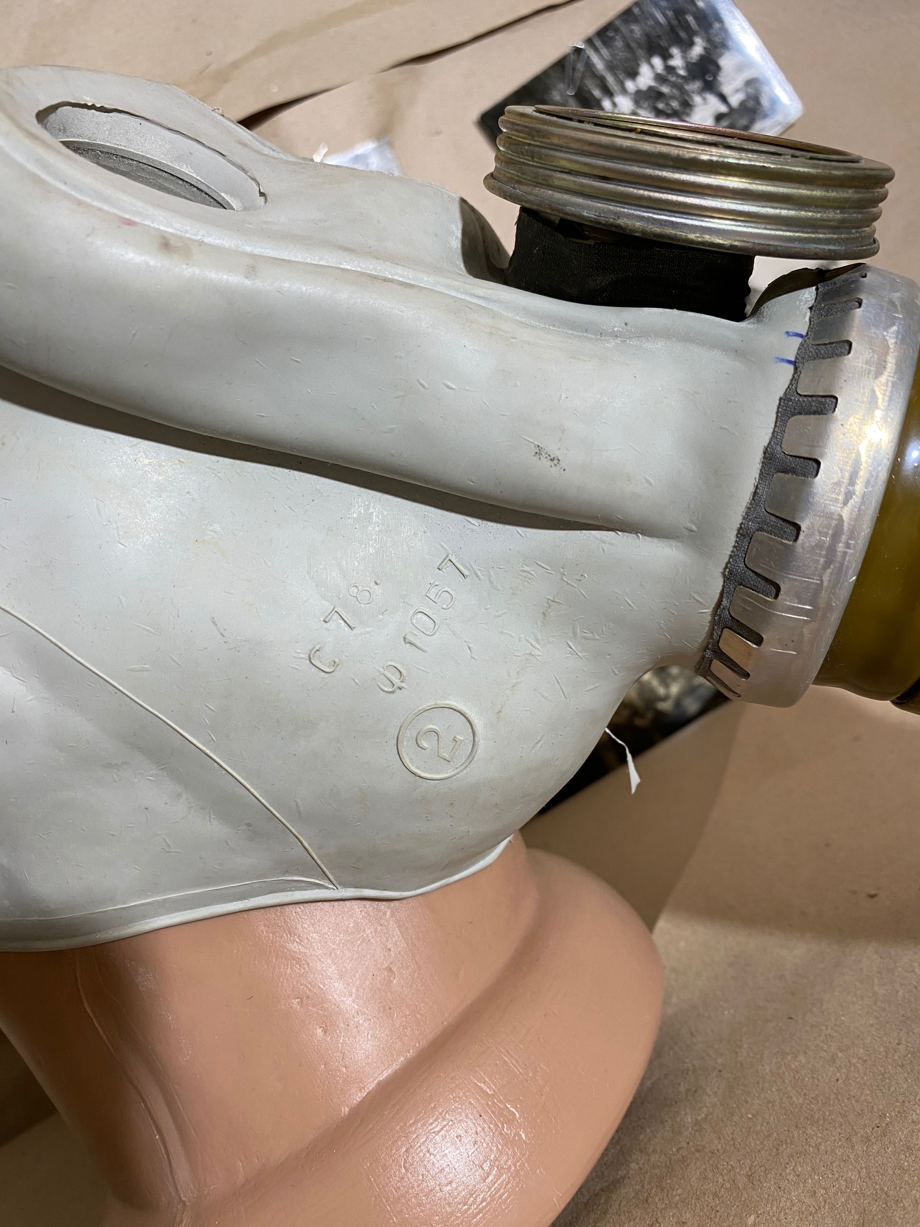 Maska Gazowa RARE GAS MASK 1978 SHMS RSH-4 PRV-U 7KD CAPE Soviet