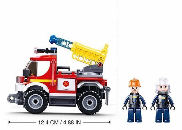 KLOCKI sluban STRAŻ POŻARNA armatka wóz strażacki 192 el. KOMP. Z LEGO