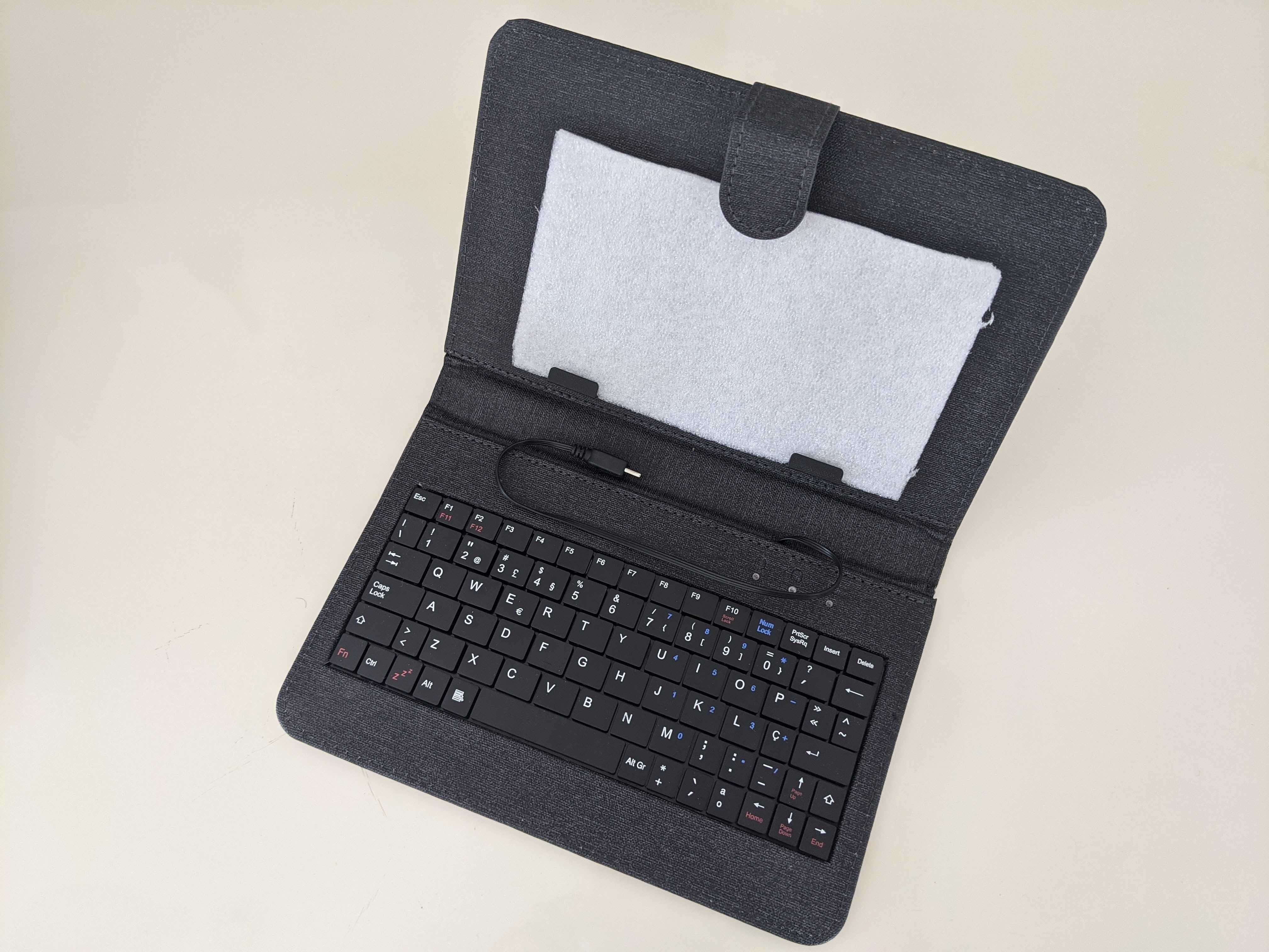 Capa Teclado ajustável p/ Tablet 8" Tipo-C *NOVO*