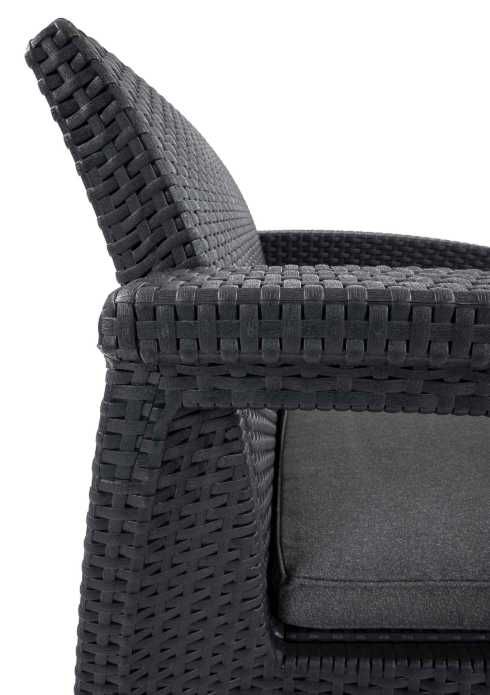 Пластиковая скамейка со спинкой, Диван Corfu Love Seat 2-местный