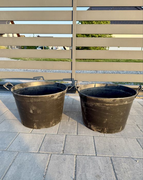 Doniczki produkcyjne XXL duże z uchwytami