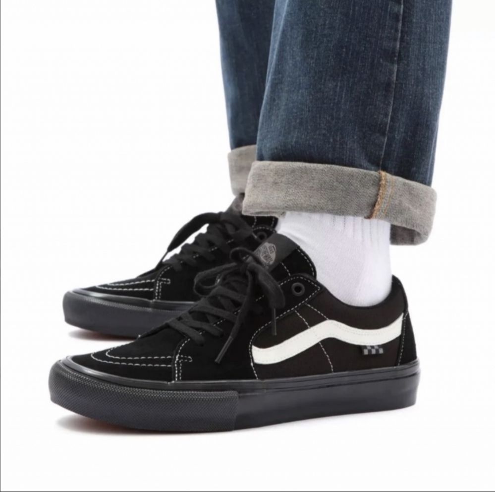 Vans Skate Sk8-Low Black НОВЫЕ оригинал мужские кеды кроссовки венс