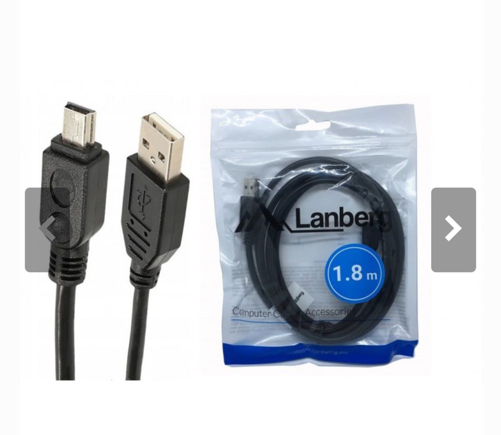 Kabel miniUsb pad PS3 1,8M LANBERG.