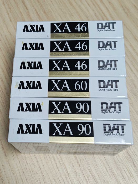 Kasety DAT firmy AXIA (produkcja FUJI), XA R-46, 60, 90 - nowe, folia