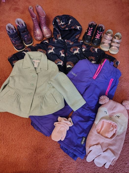 Zestaw zimowy dla dziewczynki rozm 98