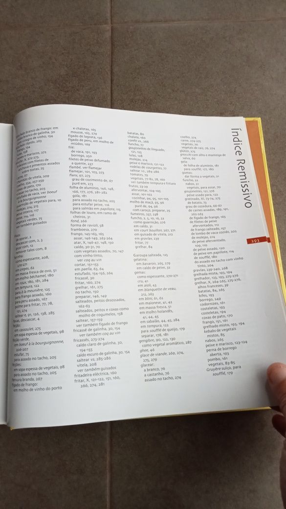 Livro culinária de capa dura