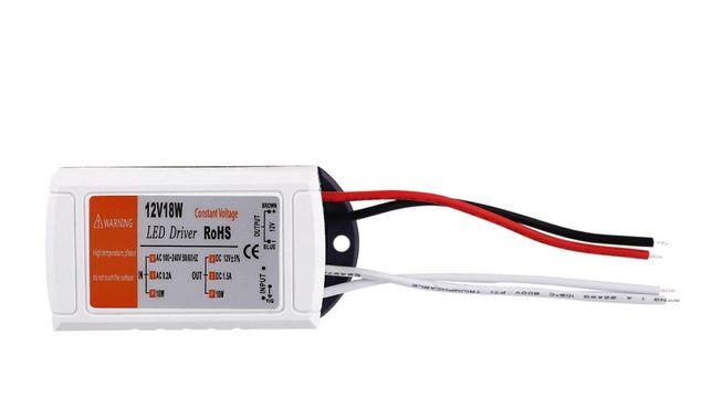 transformador LED Driver Adapter 1.5A 18W AC 90 - 240V para DC 12V