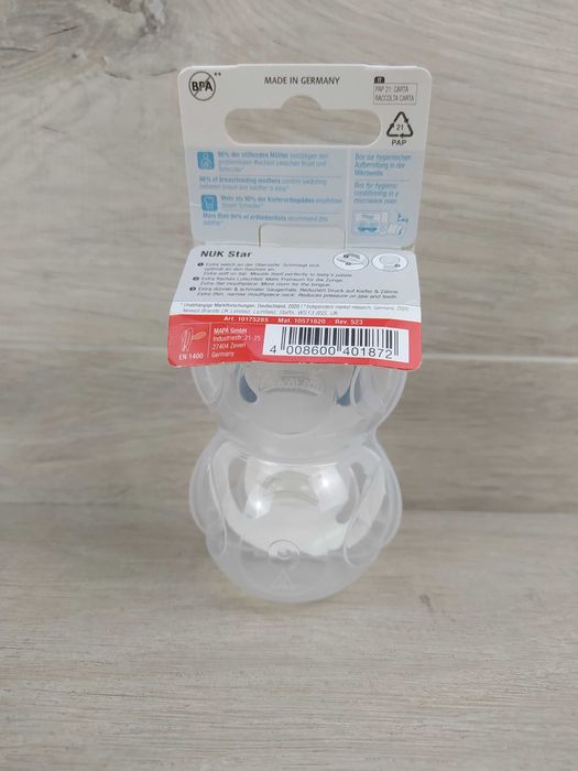 NUK Star Baby smoczek silikonowy 0–6m 2 sztuki ortodontyczny