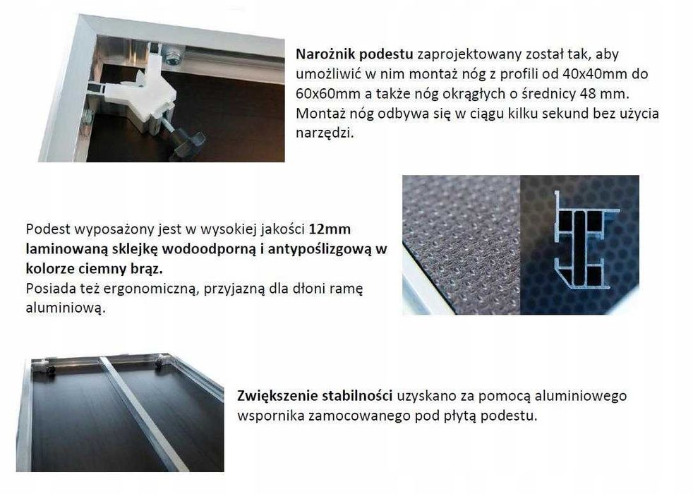 Scena 6 Podestów + Nogi regulowane + Schody, FV NA Przelew