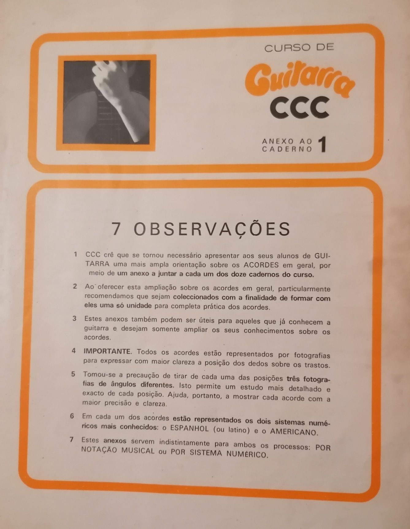 Curso de guitarra ccc 1972