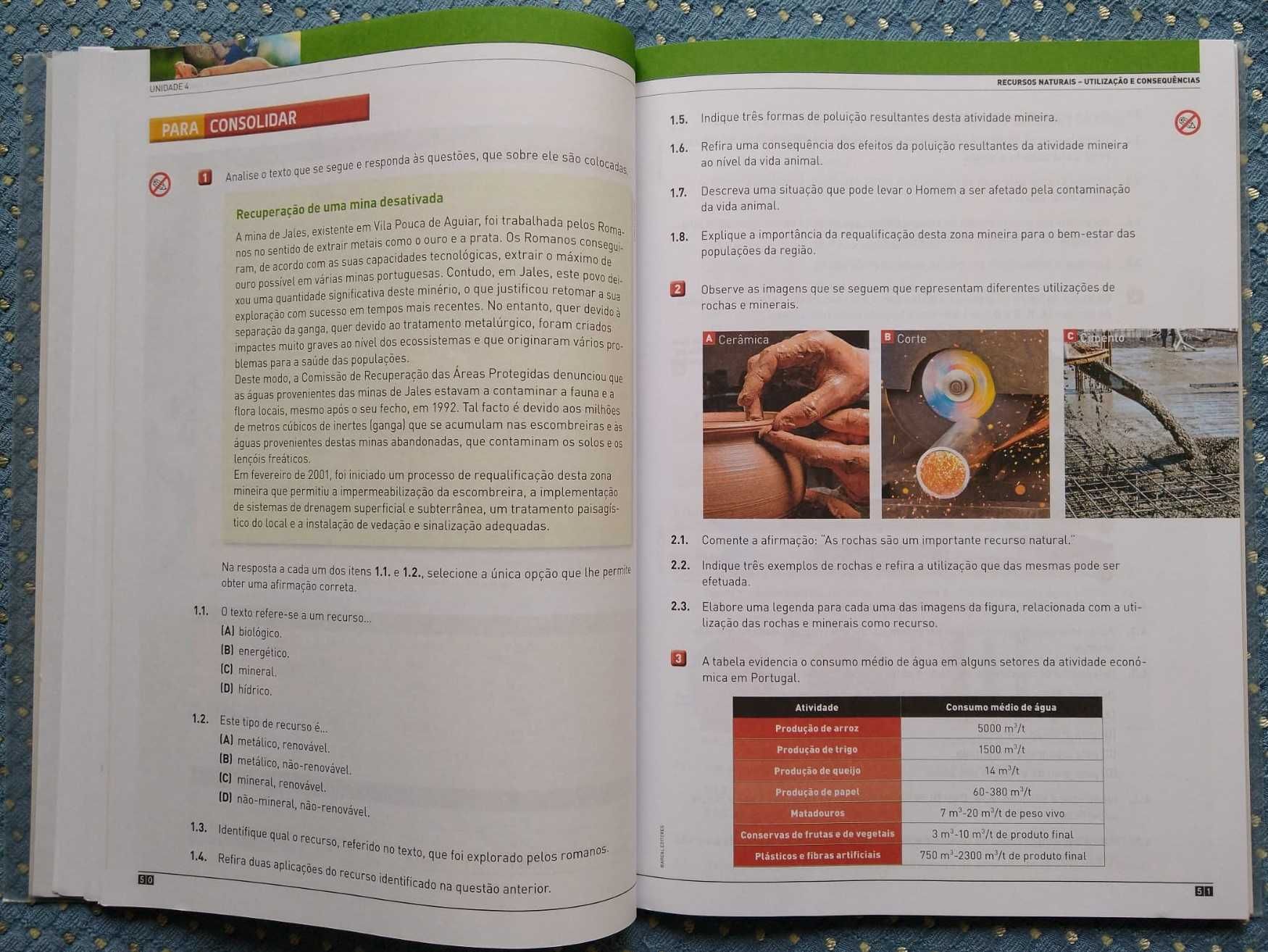 "Compreender o Ambiente 8" Parte 2 Manual C. Naturais 8ºAno -Como NOVO