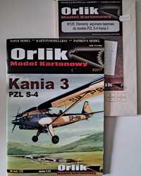 Model kartonowy samolotu PZL S-4 Kania 3, Orlik 9/2017, 1/33 z wręgami