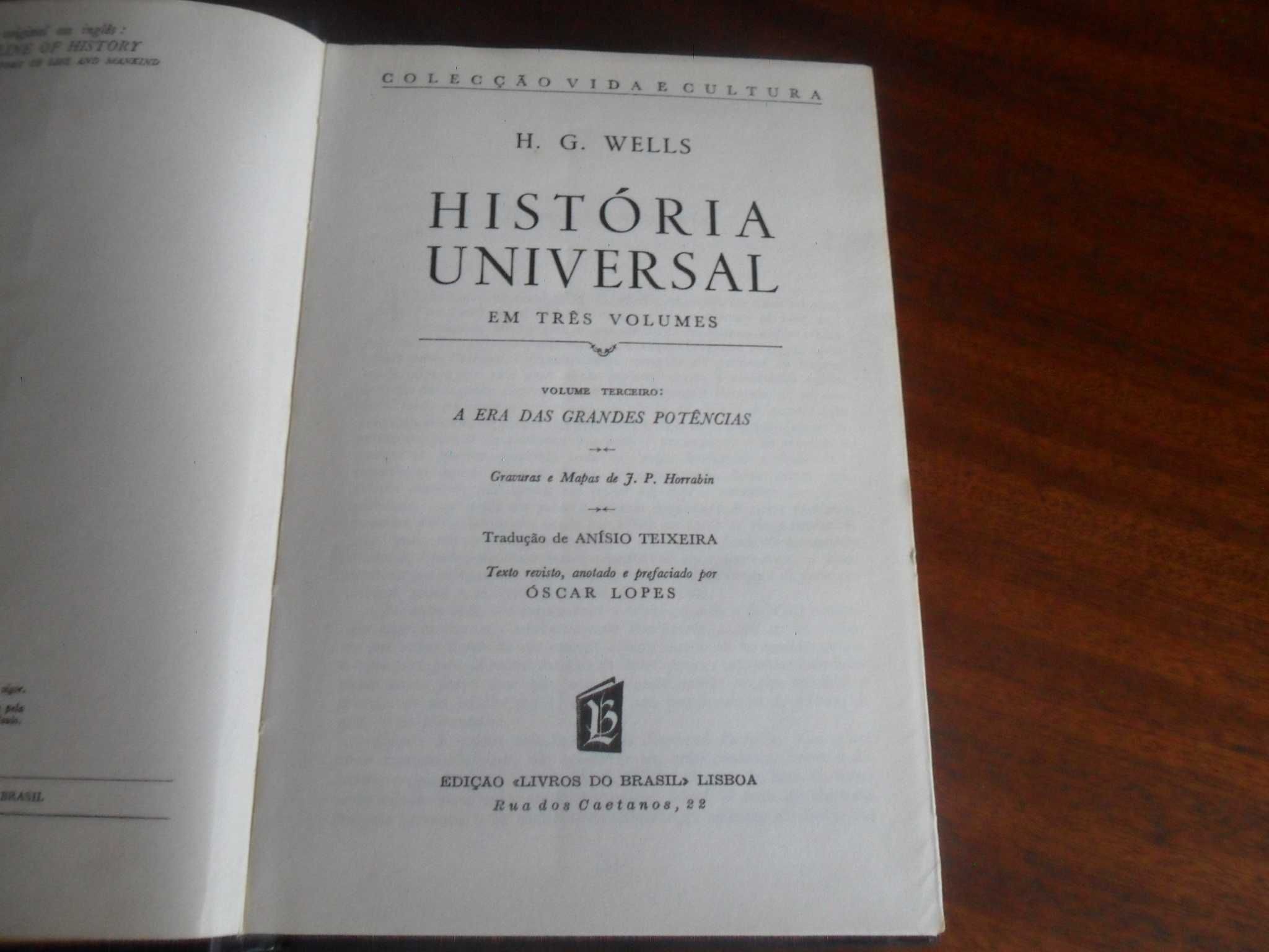 "História Universal" de H. G. Wells – 3 Volumes - Obra Completa