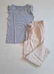 Calças paper bag Lefties + top H&M  10-11 anos