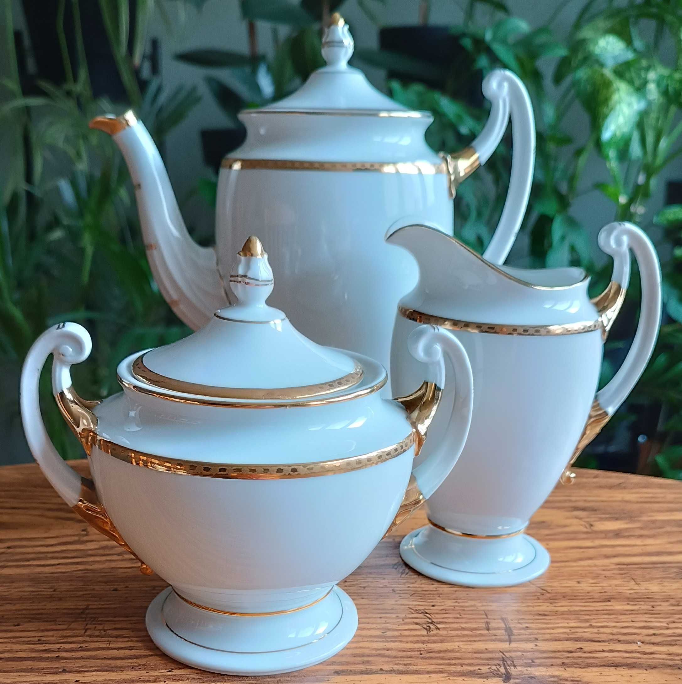 Porcelanowy zestaw dla dwojga- J. Schneider & Co, Bohemia.
