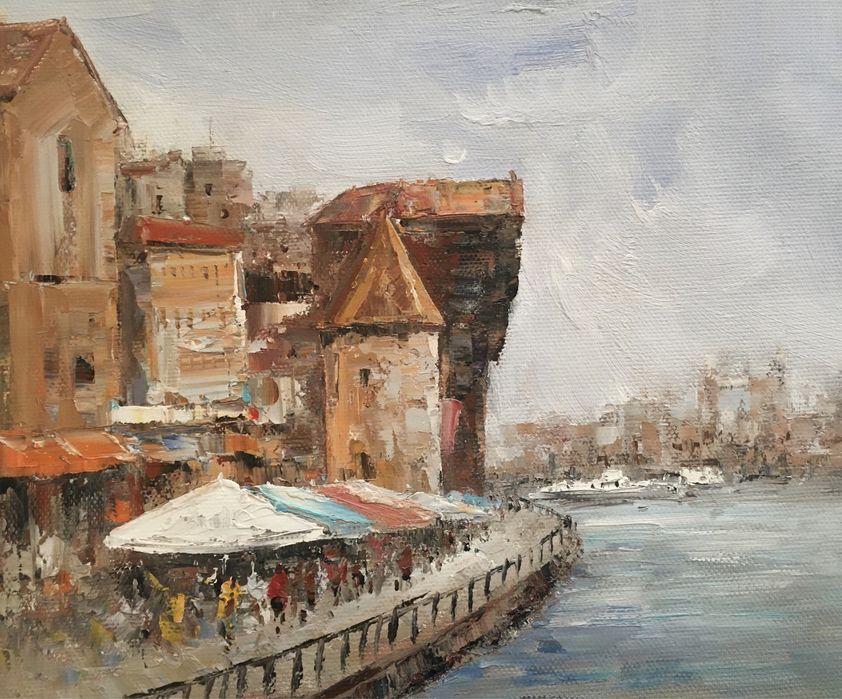 Obraz olejny -Żuraw Gdański