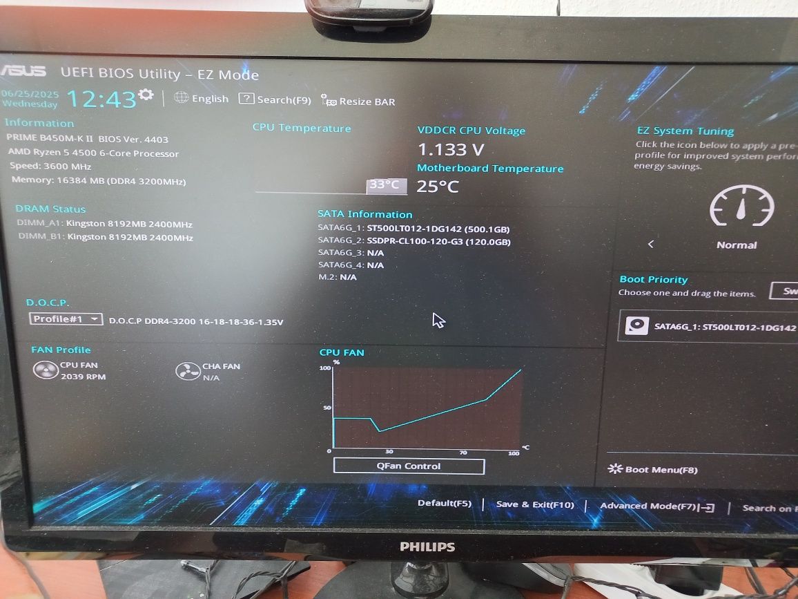 Материнська плата: Asus PRIME B450M-K II