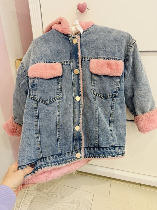 Джинсова утеплена парка, курточка 140