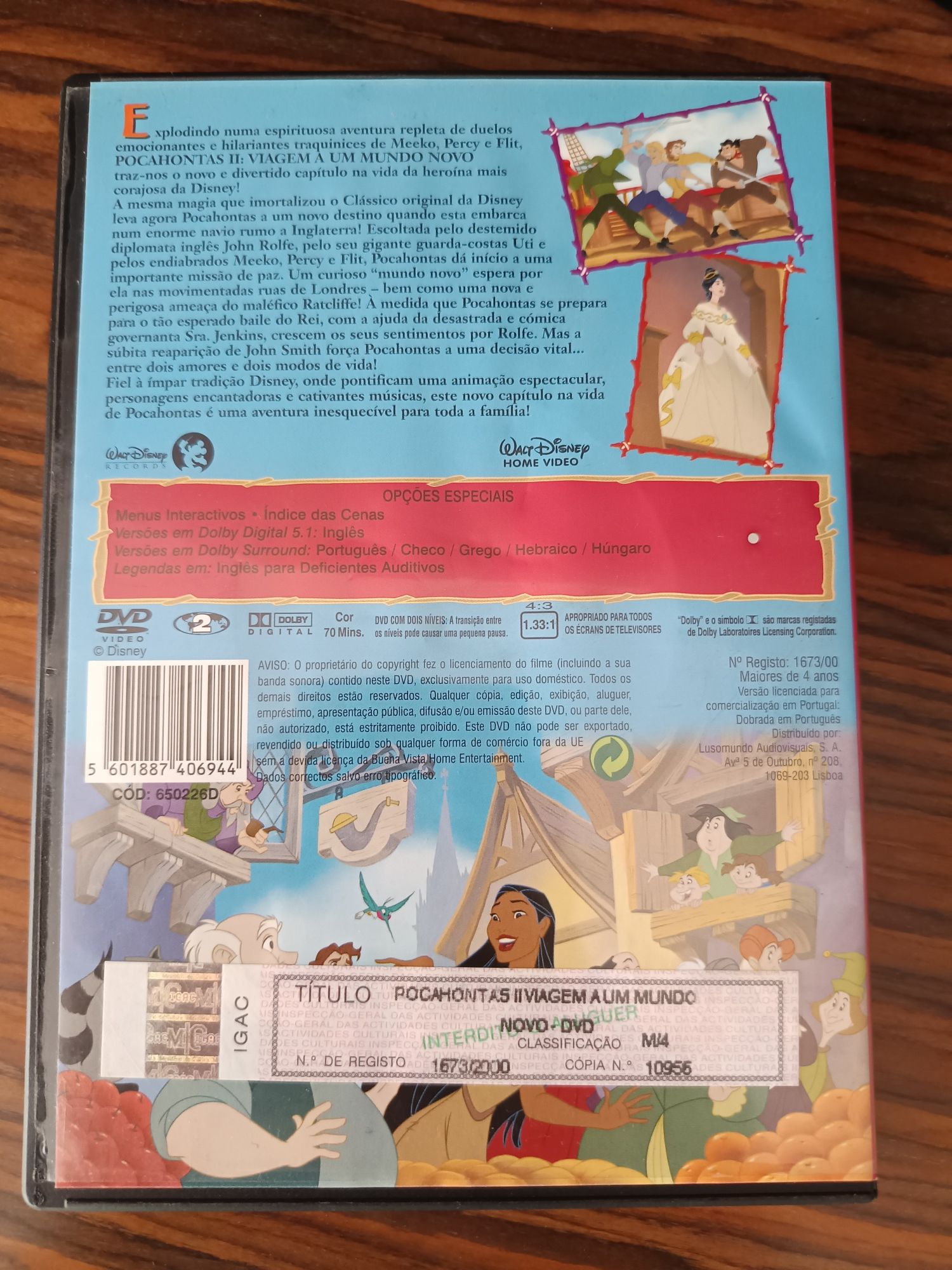 DVD Pocahontas 2 viagem a um mundo novo