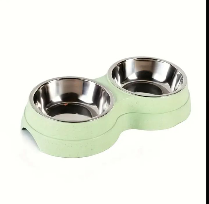 Миска тарелка для котов / собак поилка нержавеющая сталь