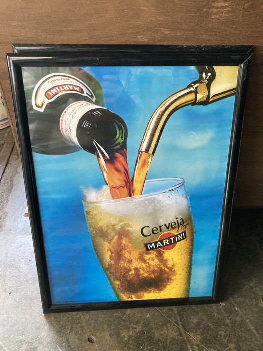 Poster Pubilitário Olá 2014, Bandeira Marilyn Manson, quadro Martini