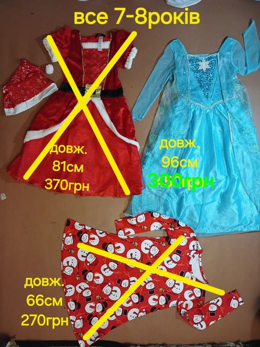 Карнавальна новорічна Сукня. Плаття 5-8рок. Ельфійка. Санта. Ялинка.