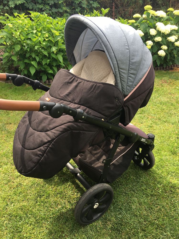 KOMPLET! Wózek Tutis 2w1 + nosidełko Cybex z bazą do auta