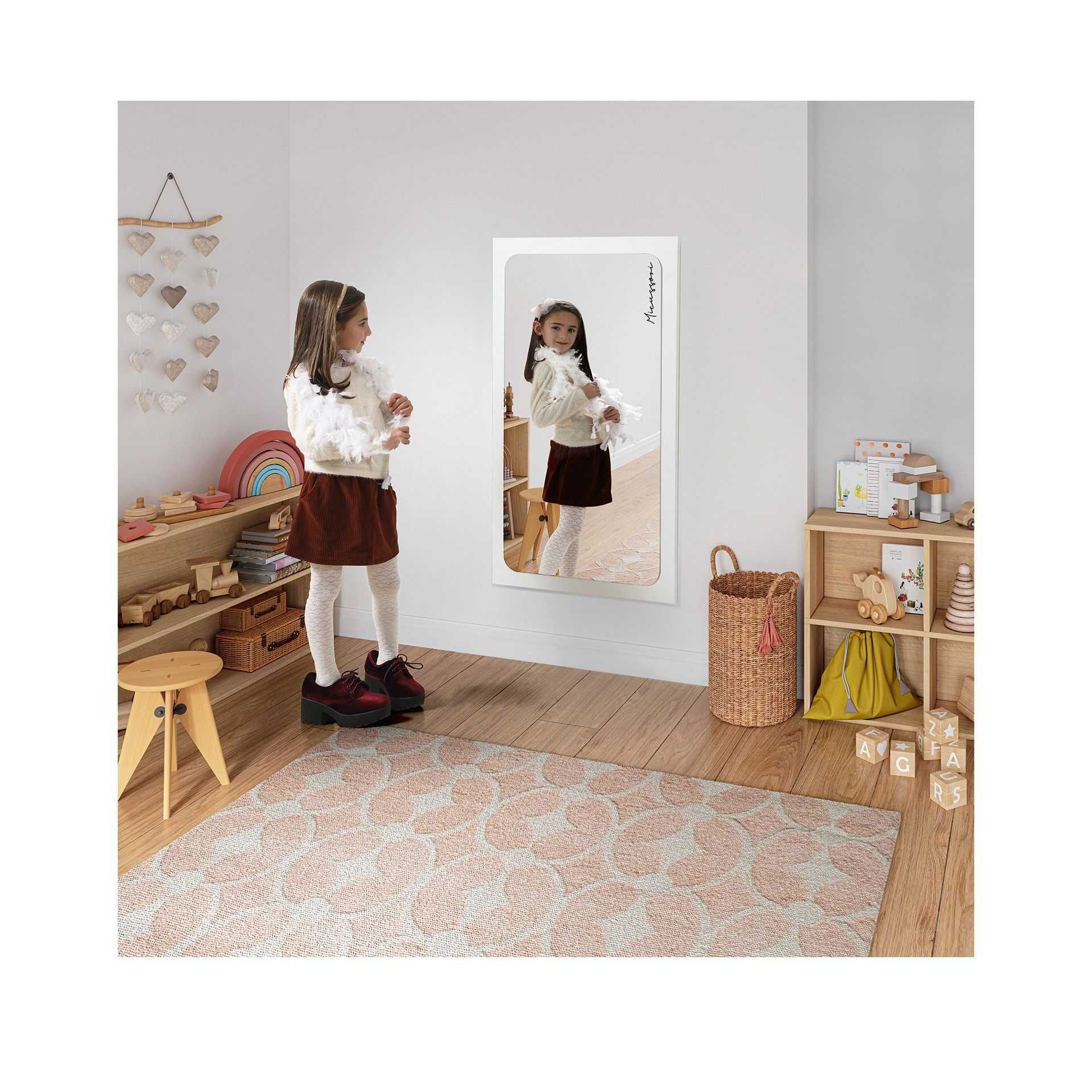 Espelho Micussori Branco / Cera Natural (Montessori)