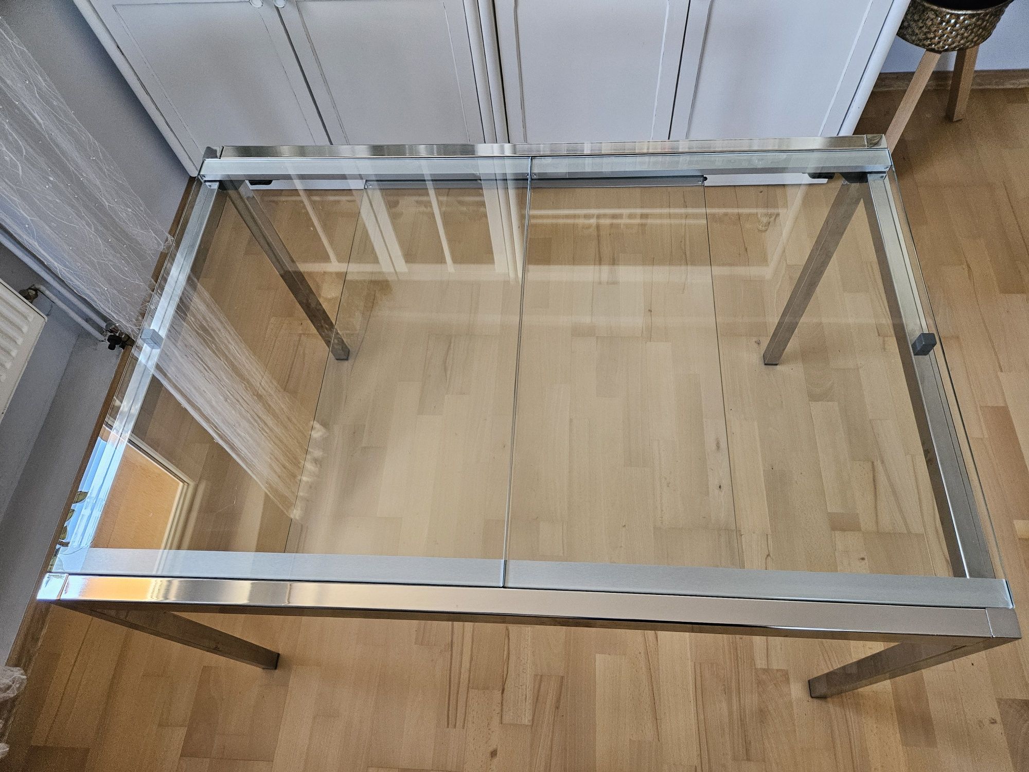 Stół szklany rozkładany Glivarp Ikea