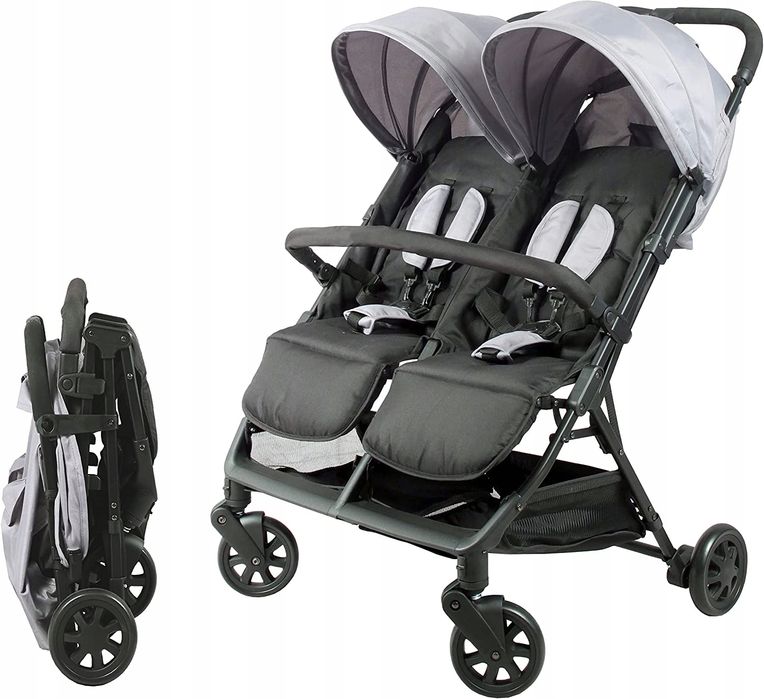 bambisol wózek spacerowy bliźniaczy lekki składany