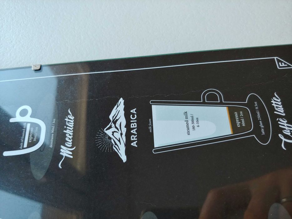 Obrazek plakat kawa do kuchni w antyramie