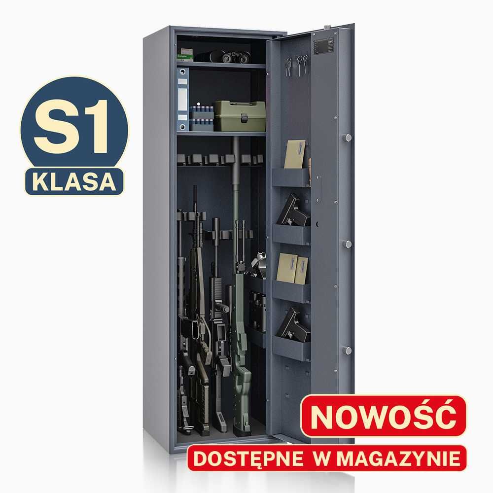 Szafa na broń SIEGEN MAX kl S1 12 szt. broni 82.11