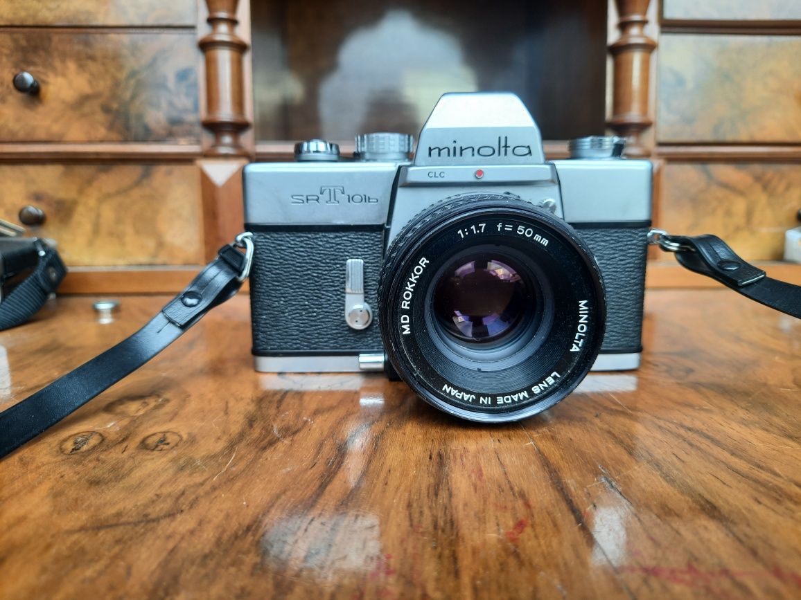 Minolta SRT 101b zoom  MD Rokkor 1:1,7 f =50mm minolta