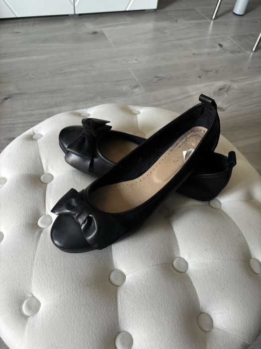 Baleriny skórzane czarne WOJAS rozm. 40