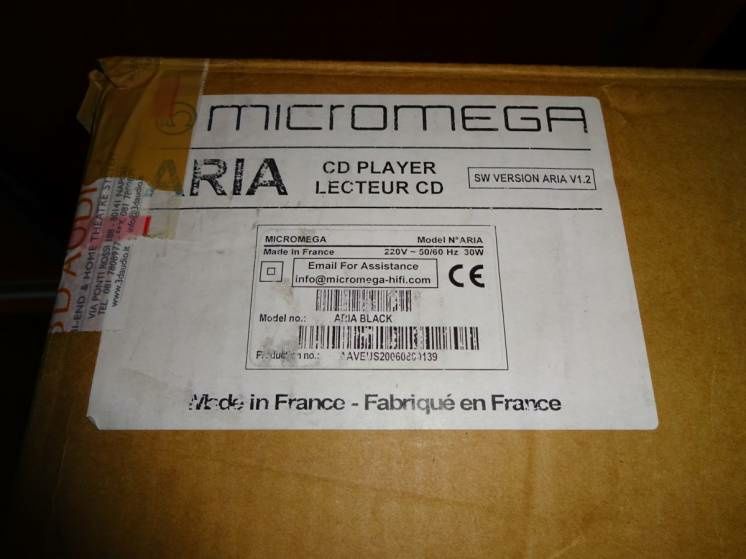 Продам проигрыватель компакт-дисков Micromega Aria