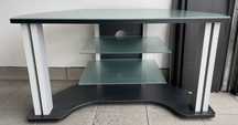 Movel TV preto e em vidro
