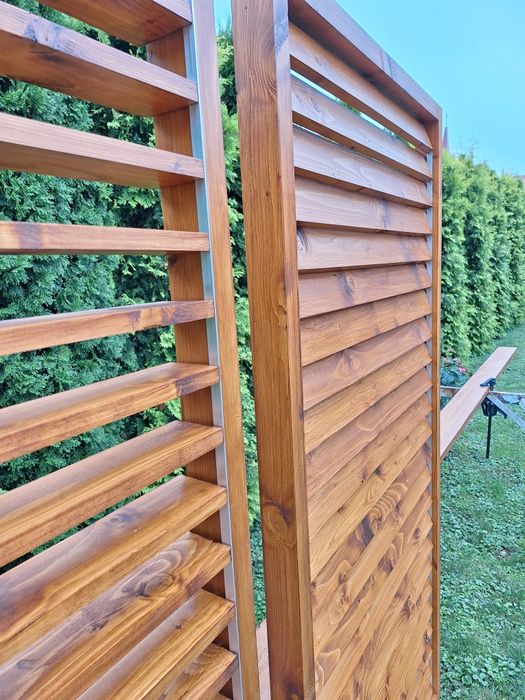 Żaluzje drewniane tarasowe ruchome