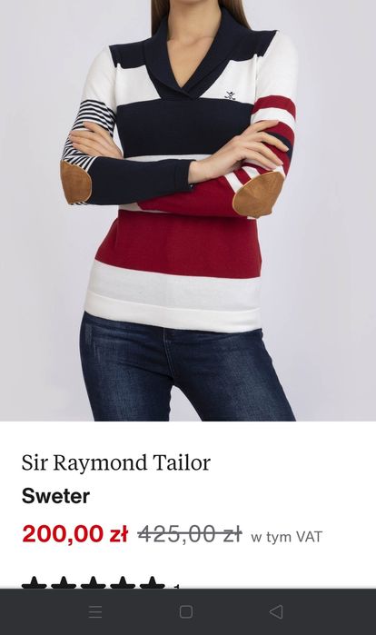 Sweterek damski Sir Richmond Tailor rozmiar S